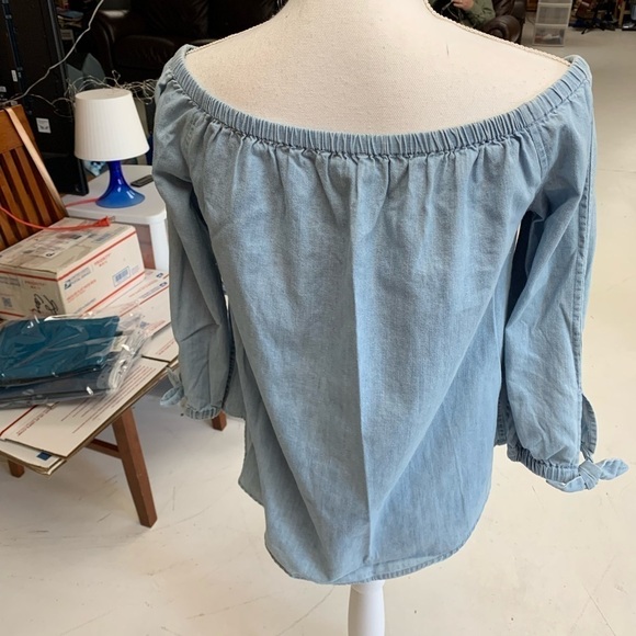 COPY - Vineyard Vines martinque off shoulder top summerevening chambray size0 - Picture 3 of 6